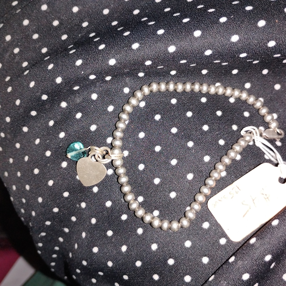 Silver Heart Charm Bracelet